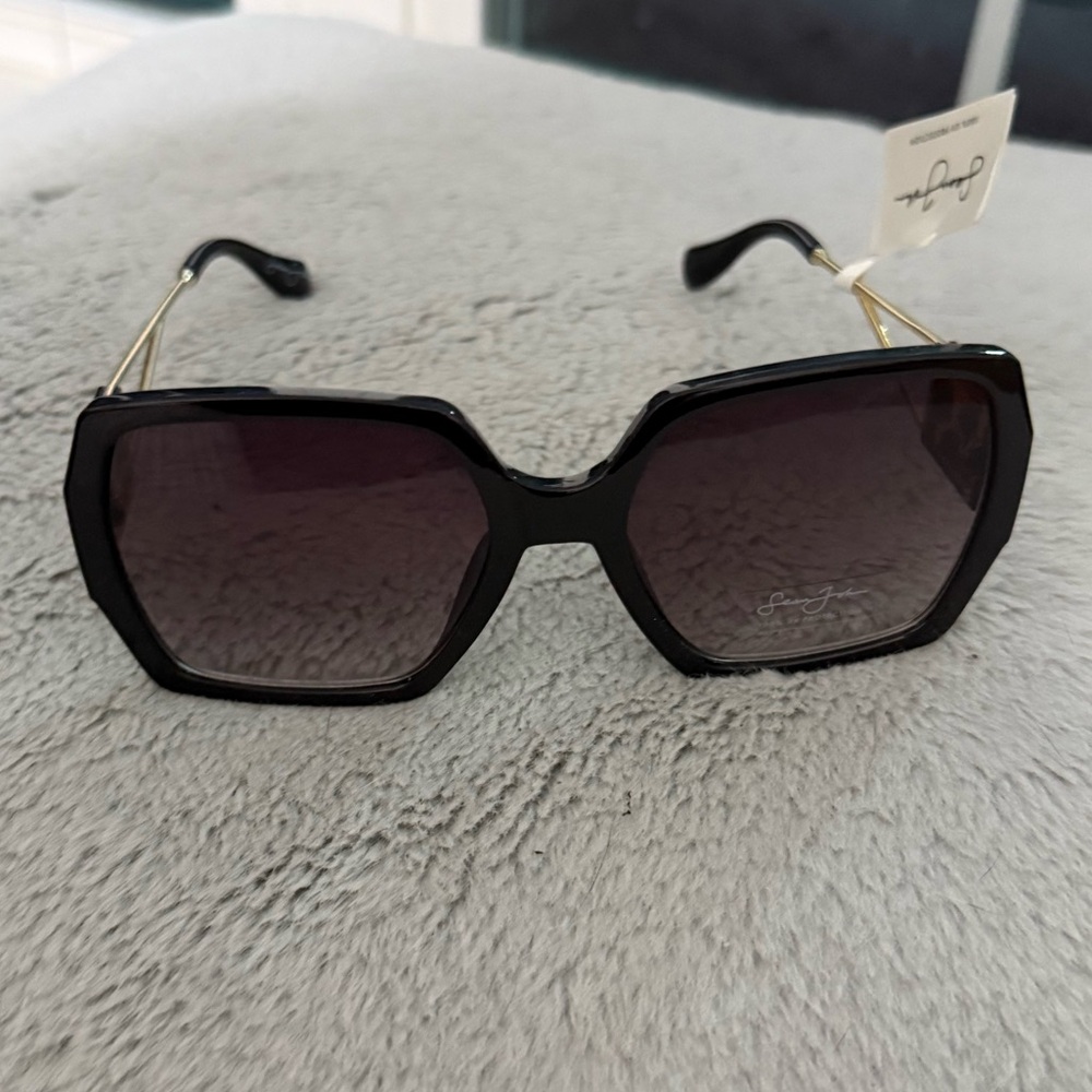 Sean John Brown‎ gold Square Sunglasses NEW